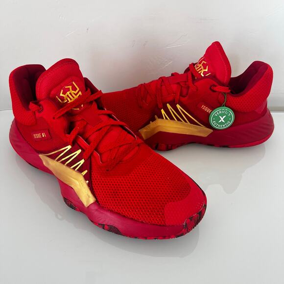 Adidas Men's EG0490 Red Marvel D.O.N Issue 1 Spider Size 12 Basketball Shoes - Picture 1 of 11